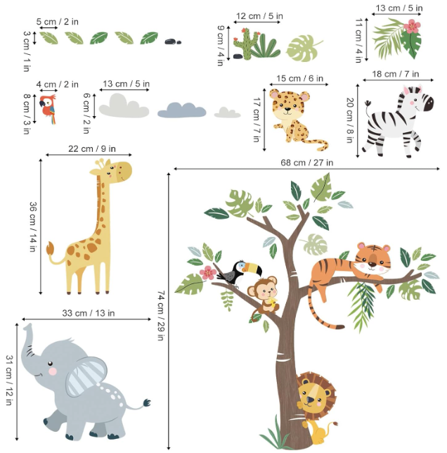 Safari Dreams Wall Decals